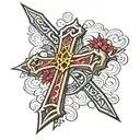 Christian, Psalms 6:12, cross design, original, modern and clean tattoo design idea