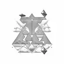 Sumerian text with desert theme tattoo design idea