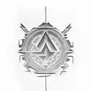 Sumerian text with desert theme tattoo design idea