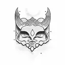 Sumerian text with desert theme tattoo design idea