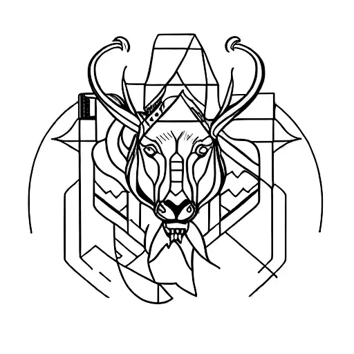 A piercing needle transforming into a graceful animal figure tattoo design idea