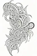 neo tribal line work easy tattoo design idea