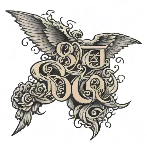 80 74 10 side by side in a ghetto font with picture tattoo design idea