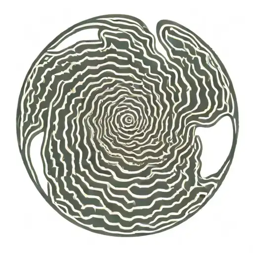 round brain coral tatoo like labyrinth representing tattoo design idea