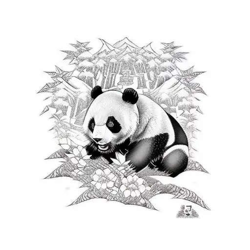 panda tattoo design idea