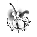 Jazz Double Bass tattoo design idea