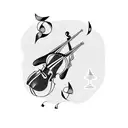 Jazz Double Bass tattoo design idea