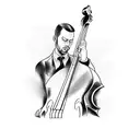 Jazz Double Bass tattoo design idea