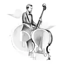 Jazz Double Bass tattoo design idea