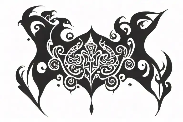 putin tramp stamp neo tribal tattoo design idea