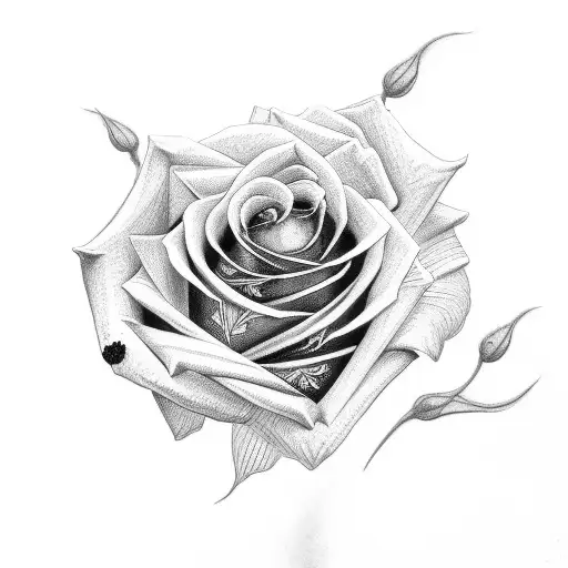 Rose espada tattoo design idea