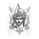 Greek God Dionysus, redemption insanity, madness, emotional release tattoo design idea