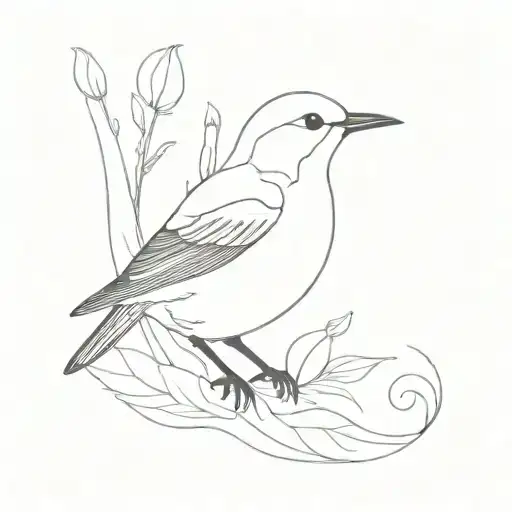 Motacilla Alba tattoo design idea