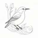 Motacilla Alba tattoo design idea