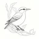Motacilla Alba tattoo design idea
