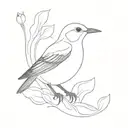 Motacilla Alba tattoo design idea