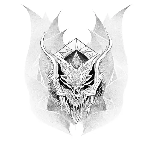 Gothic Neotribal tattoo design idea