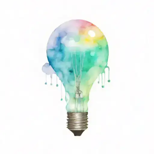 disco light bulb tattoo design idea