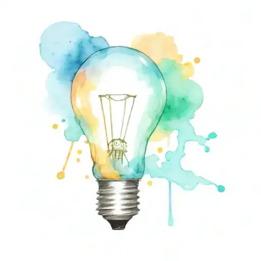 light bulb disco layer tattoo design idea