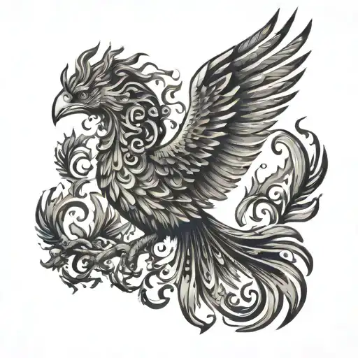 Position and size: (Right hand along the wrist - Side )  Length - 6cm       Style: Phoenix (As attached )     Meanings:  tattoo design idea