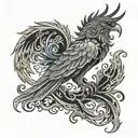Position and size: (Right hand along the wrist - Side )  Length - 6cm       Style: Phoenix (As attached )     Meanings:  tattoo design idea