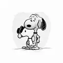 snoopy champ trophy tattoo design idea