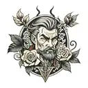 self-made man tattoo design idea