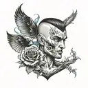 self-made man tattoo design idea