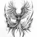 Phoenix tattoo design idea