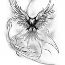 Phoenix tattoo design idea