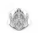 Hamsa Symbol tattoo design idea