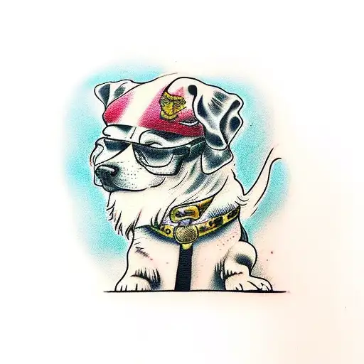 They say the guilty dog barks first And I've been barking til my fucking throat hurts And this is it, the guilty dog bar tattoo design idea