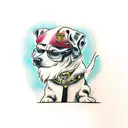 They say the guilty dog barks first And I've been barking til my fucking throat hurts And this is it, the guilty dog bar tattoo design idea