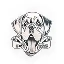 They say the guilty dog barks first And I've been barking til my fucking throat hurts And this is it, the guilty dog bar tattoo design idea