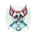 They say the guilty dog barks first And I've been barking til my fucking throat hurts And this is it, the guilty dog bar tattoo design idea