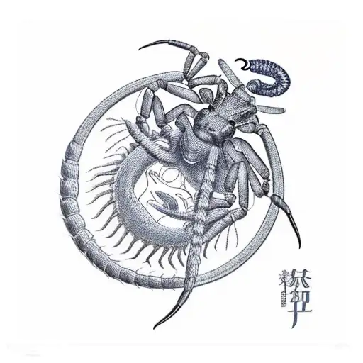 circle of life, year of birth, 1972, scorpion, navy, daughters anna maria and julia tattoo design idea