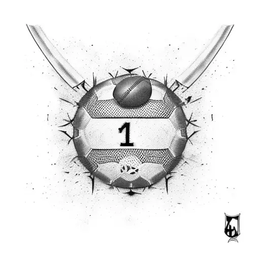 Combine a cricket bat and a football to create a unique number 10 tattoo inspired by Sachin Tendulkar and Lionel Messi tattoo design idea