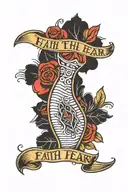 faith over fear    tattoo design idea