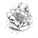 socks flowers tattoo design idea