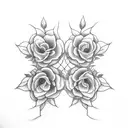 socks flowers tattoo design idea