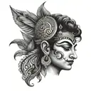 krishna name tattoo design idea