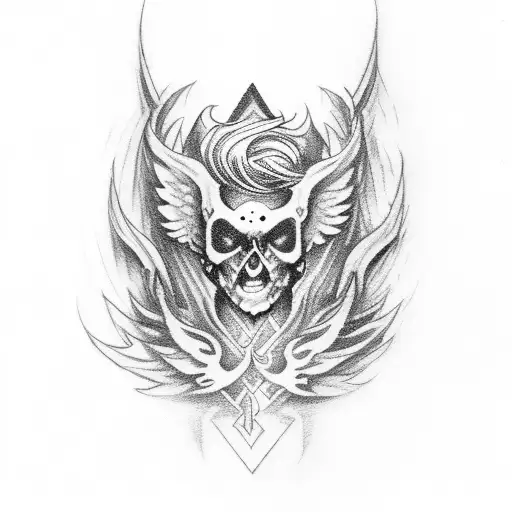 small st michael  tattoo design idea