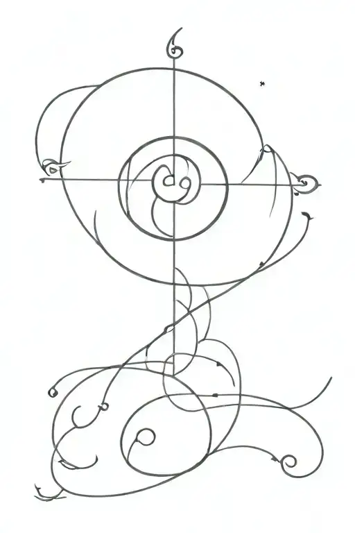 Ophiuchus Fire Zodiac Sign tattoo design idea