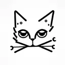 cat im the window smoking cigarette  tattoo design idea