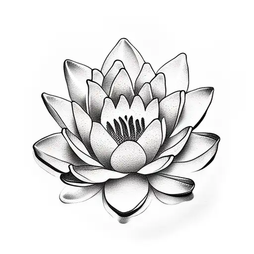water lily tattoo design idea