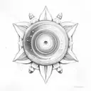 Water lily Orion's belt tattoo design idea