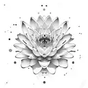 Water lily Orion's belt tattoo design idea