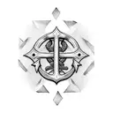 sharp anchor tattoo design idea