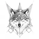 pyramids wolf staircase clouds rosary beads tattoo design idea