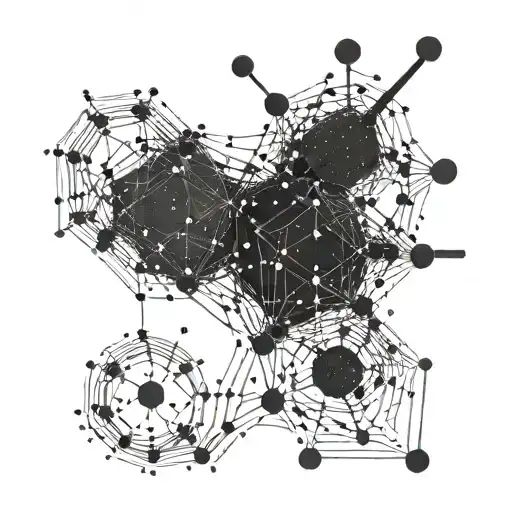 big dipper constellation and dopamine chemical structure tattoo design idea